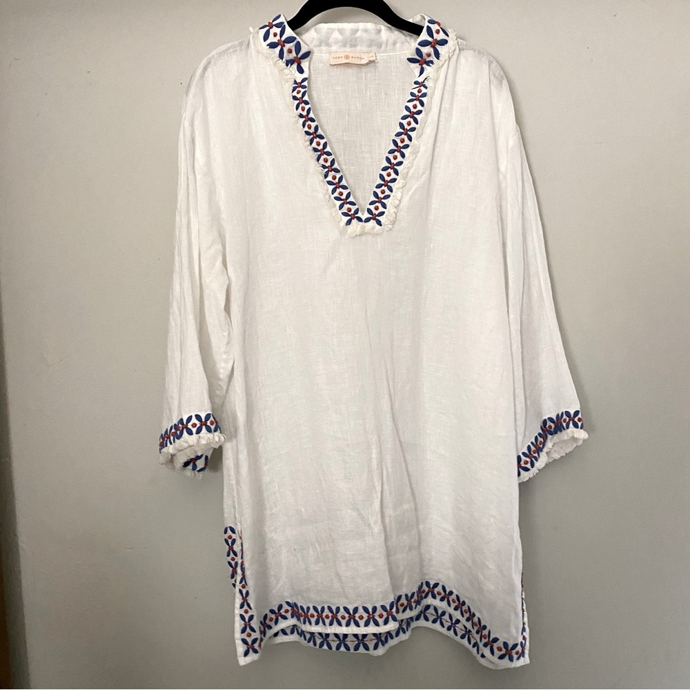 Tory Burch Embroidered Beaded Tunic
